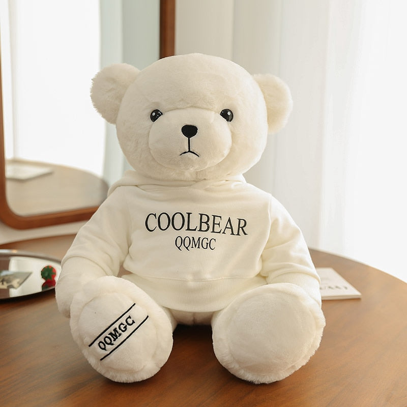 Cool Bear Teddy White Stuffed Animals - Plushie Depot
