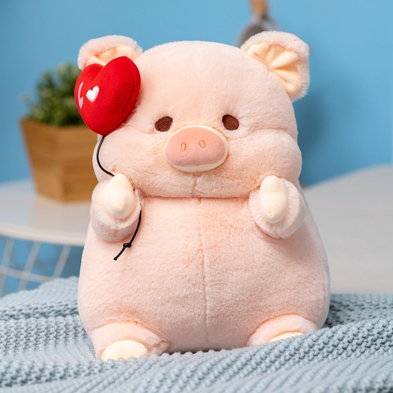 Heart Balloon Flying Pig Plushie Pink Stuffed Animals - Plushie Depot