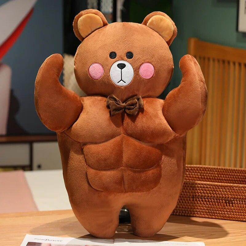 line brown bear plush