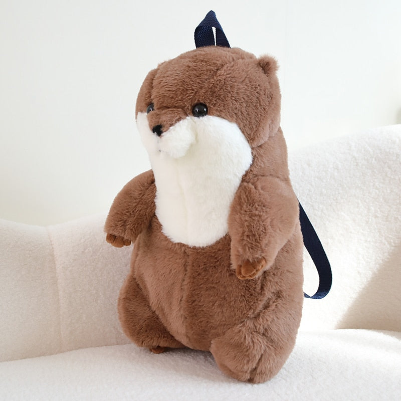 Adorable Plush Otter Backpack Stuffed Animals Plushie Depot