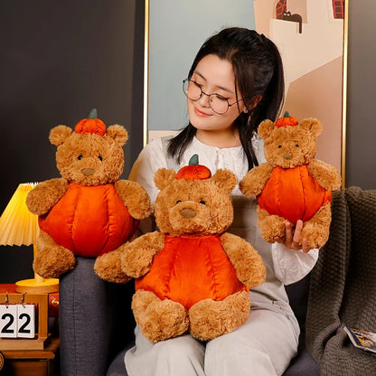 Cute Pumpkin Teddy Bear Stuffed Animals - Plushie Depot