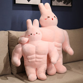 Funny Muscle Bunny Plushies Plushie Depot
