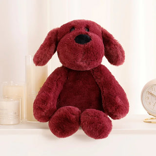 Cute Fluffy Puppy Plushies red Plushie Depot