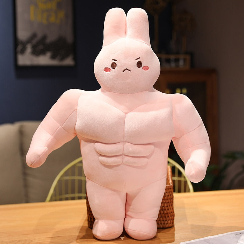 Funny Muscle Bunny Plushies Angry Stuffed Animals Plushie Depot
