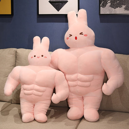 Funny Muscle Bunny Plushies Stuffed Animals Plushie Depot