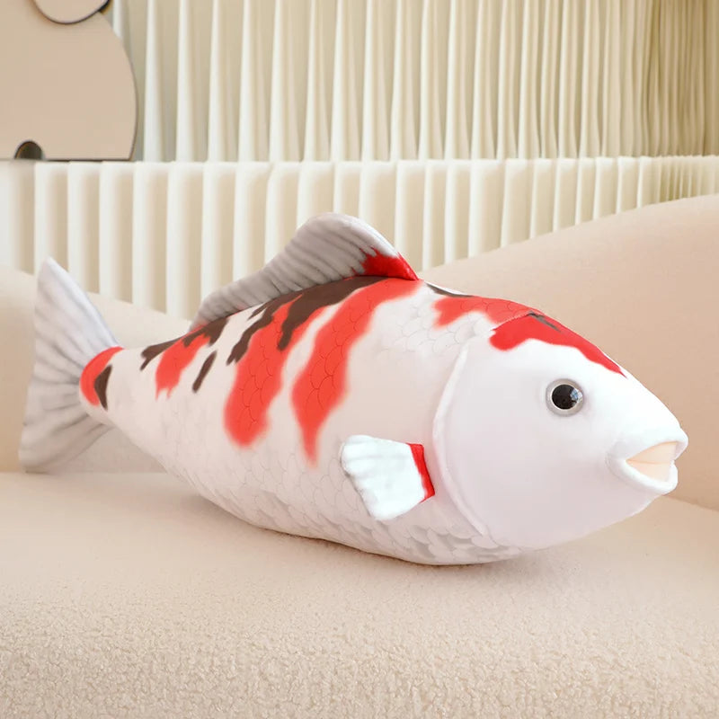 Giant White and Red Koi Fish Plush Toy – Plushie Depot