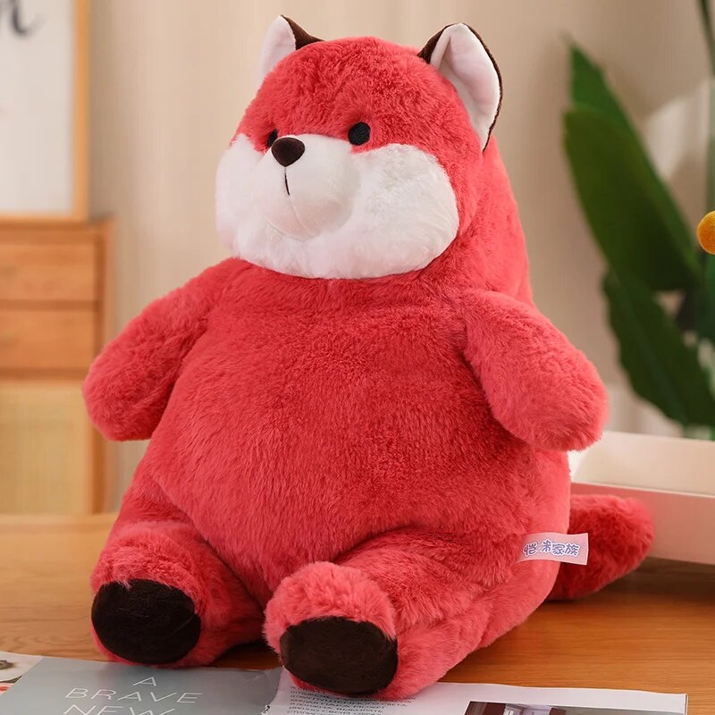 Chubby Red Fox Plushie Red Stuffed Animals - Plushie Depot