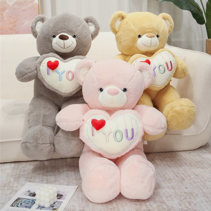 Big Heart I love You Teddy Stuffed Animals - Plushie Depot