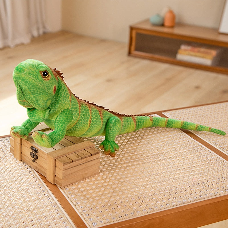 Realistic Iguana Plushie Light Green Stuffed Animals - Plushie Depot