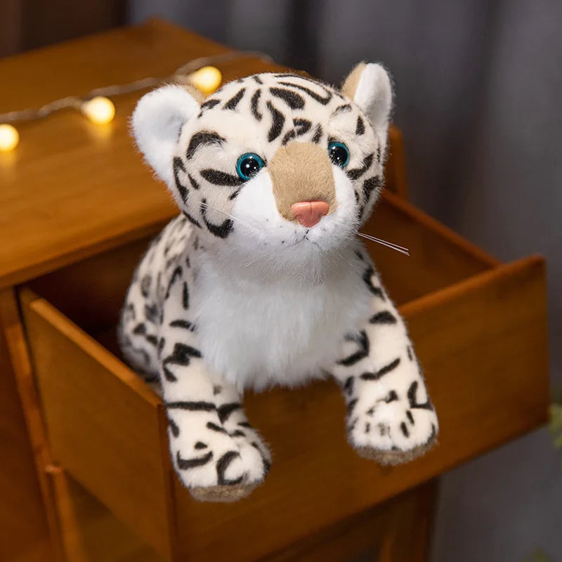 Realistic Snow Leopard Plushies Snow Leopard Stuffed Animals - Plushie Depot