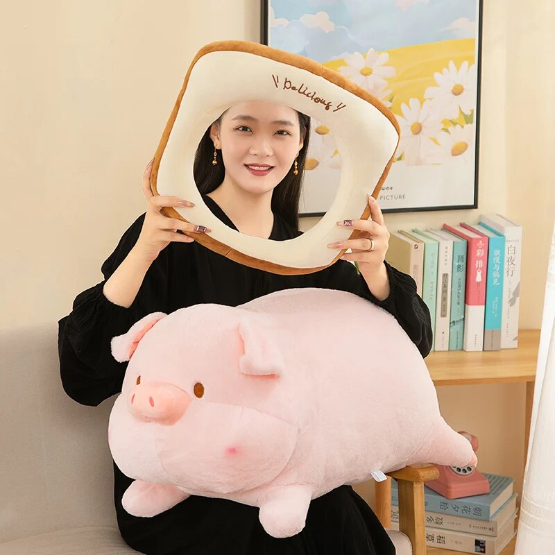 Kawaii Pig Toast Plush Stuffed Animals - Plushie Depot