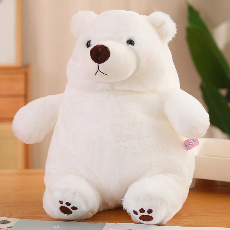Chubby Polar Bear Plushie White Stuffed Animals - Plushie Depot