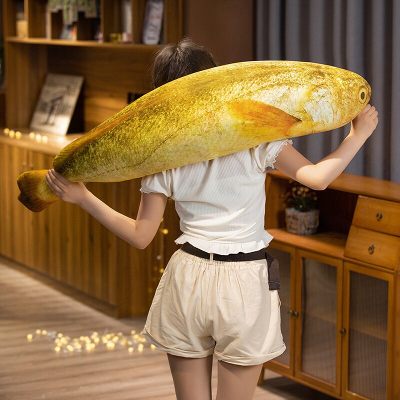 Giant Yellow Croaker Fish Plush Toy Stuffed Animals - Plushie Depot