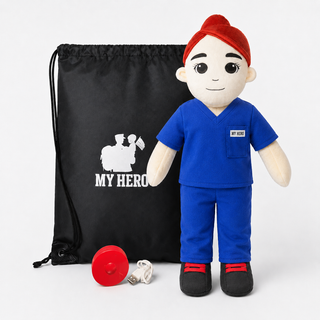 Doctor Doll & Nurse Doll | Recordable Medical Doll Female Fair Skin Red