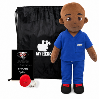 Doctor Doll & Nurse Doll | Recordable Medical Doll Male Dark Skin Bald