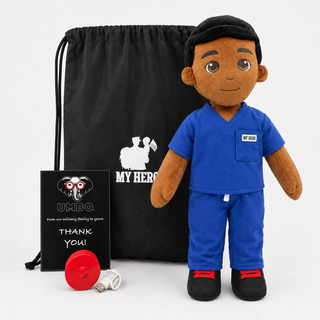 Doctor Doll & Nurse Doll | Recordable Medical Doll Male Dark Skin Black