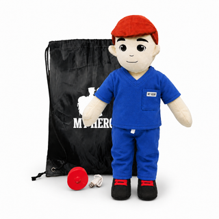 Doctor Doll & Nurse Doll | Recordable Medical Doll Male Fair Skin Red