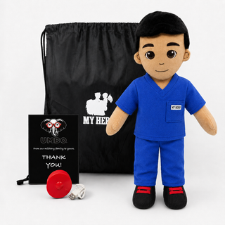 Doctor Doll & Nurse Doll | Recordable Medical Doll Male Tan Skin Black