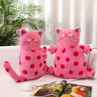 Polka Dot Kitty Cat Plush Toy Plushie Depot
