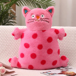 Polka Dot Kitty Cat Plush Toy Pink 15" Plushie Depot