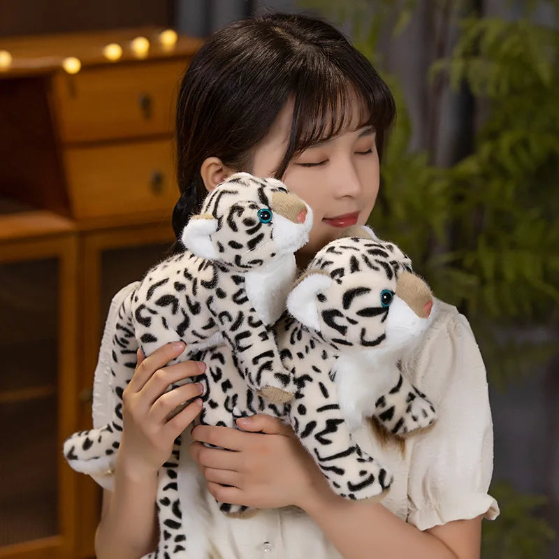 Realistic Snow Leopard Plushies Stuffed Animals - Plushie Depot