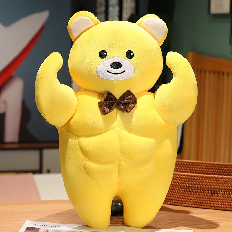 Brawny Bowtie Teddy bear Gold Stuffed Animals - Plushie Depot