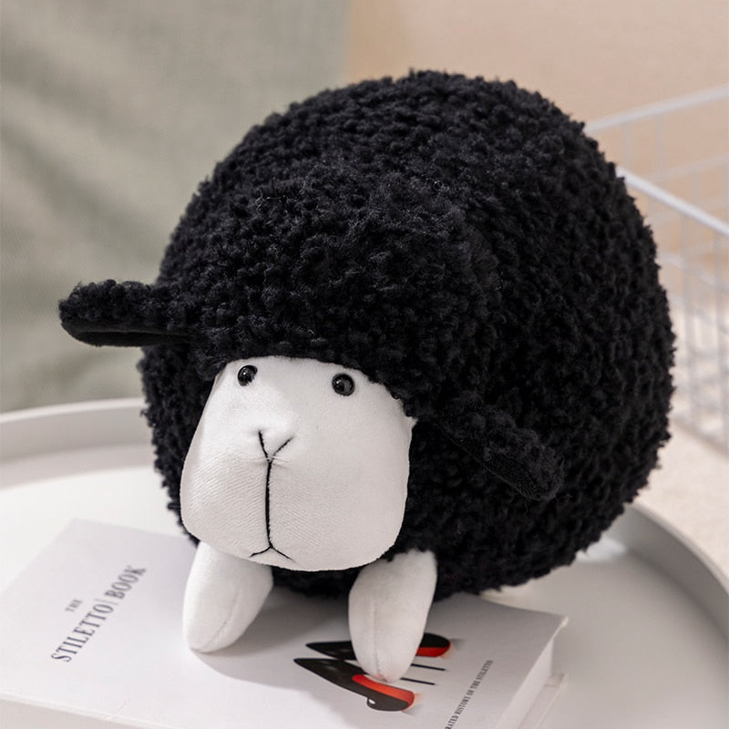 Grumpy the Fluffy Sheep Black Stuffed Animals - Plushie Depot