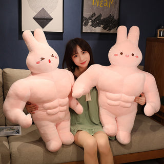 Funny Muscle Bunny Plushies Plushie Depot