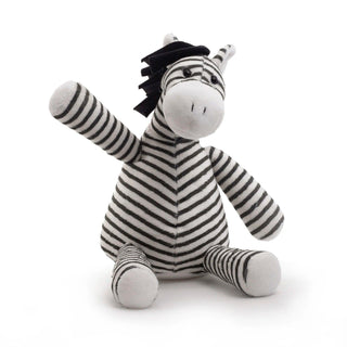 Adorable Little Zebra Plushie Black 8" | Plushie Depot