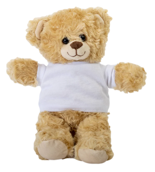 8" Happy Teddy Bear w/ Custom Tee - Plushie Depot