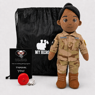 Space Force Daddy Doll | Military Doll | Recordable Female Dark Black