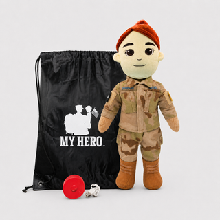 Space Force Daddy Doll | Military Doll | Recordable Female Fair Red