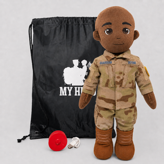 Space Force Daddy Doll | Military Doll | Recordable Male Dark Bald