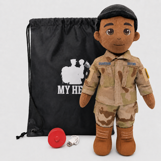 Space Force Daddy Doll | Military Doll | Recordable Male Dark Black