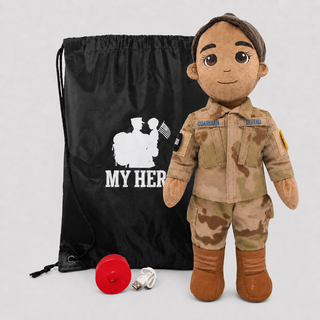 Space Force Daddy Doll | Military Doll | Recordable Female Tan Brown