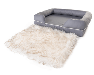 PupLounge™ Memory Foam Bolster Bed & Topper Plushie Depot
