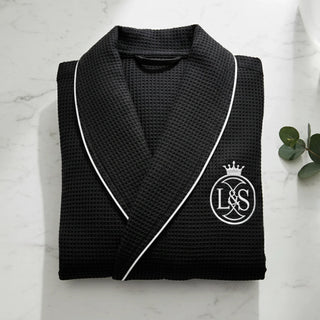 Premium Waffle Piping Robe for Men