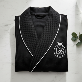 Premium Waffle Piping Robe for Men