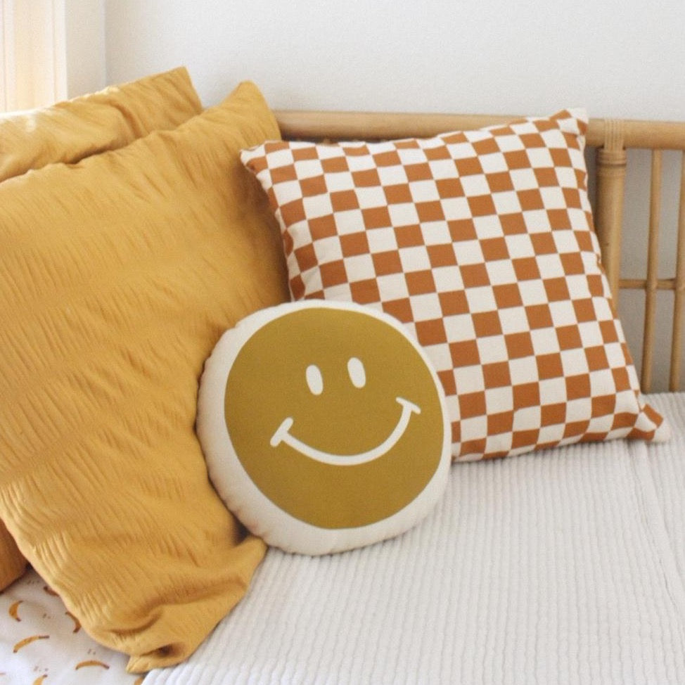 smiley face pillow Throw Pillow - Plushie Depot