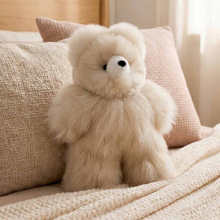 Alpaca Stuffed Animal - Bear - Large 21" Tan
