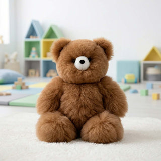Alpaca Stuffed Animal - Bear - Medium 15" Brown