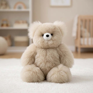 Alpaca Stuffed Animal - Bear - Medium 15" Tan