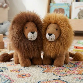 Alpaca Stuffed Animal - Lion - Small 9" Brown | Brown Caramel Mane