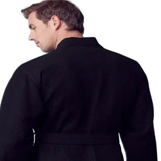 Waffle Spa Bathrobe for Men - Absorbent, Lightweight