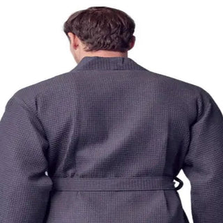 Waffle Spa Bathrobe for Men - Absorbent, Lightweight