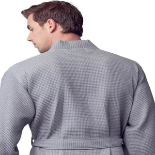 Waffle Spa Bathrobe for Men - Absorbent, Lightweight