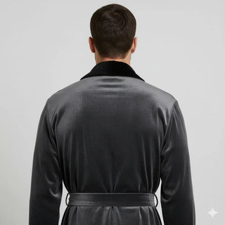 Peignoir polaire à col châle pour homme
