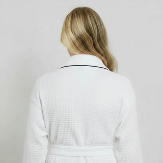 Peignoir kimono gaufré longueur genou pour femme