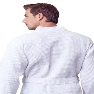 Waffle Spa Bathrobe for Men - Absorbent, Lightweight