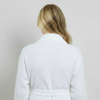 Peignoir kimono gaufré longueur genou pour femme